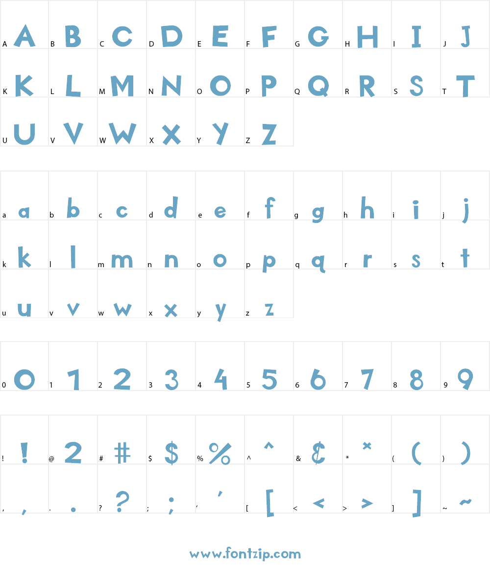 KidZone Pro Font Character